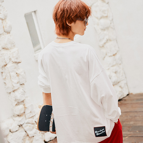 Careless Monster Longsleeve T-shirts (White)