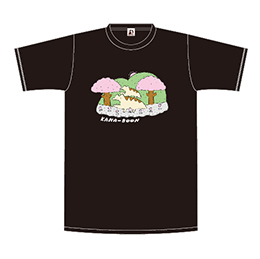 レンちゃん親子の春さんぽTシャツ/ブラック