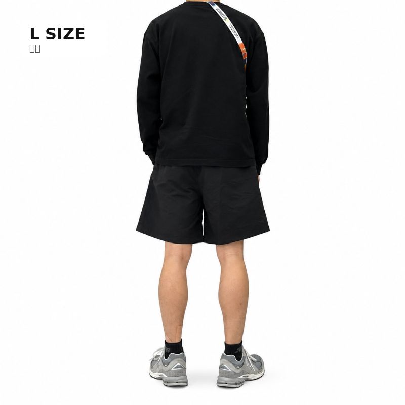 【VOLUNTAINER】ロゴ入りハーフパンツ（ブラック）
