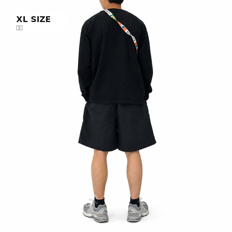 【VOLUNTAINER】ロゴ入りハーフパンツ（ブラック）