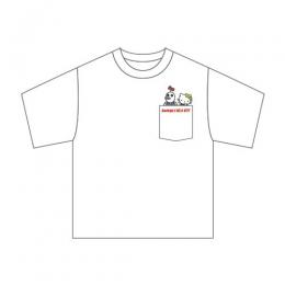 ポケットT　ホワイト【ジャスティン with Hello Kitty】