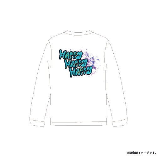 [M!LK]【会場受取】着るだけで幸せ。アトリエ山中のロンT（White×Blue）