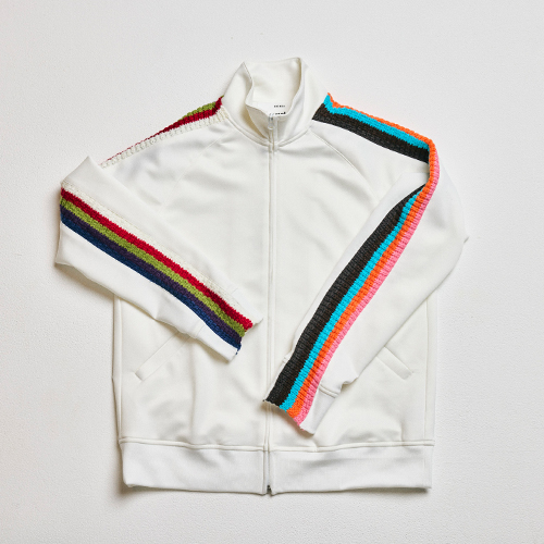 Careless Monster×amok Jersey Tops (White)