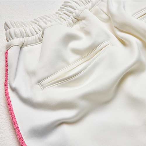 Careless Monster×amok Jersey Bottoms (White)