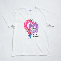 Careless Monster×amok T-shirts (White)