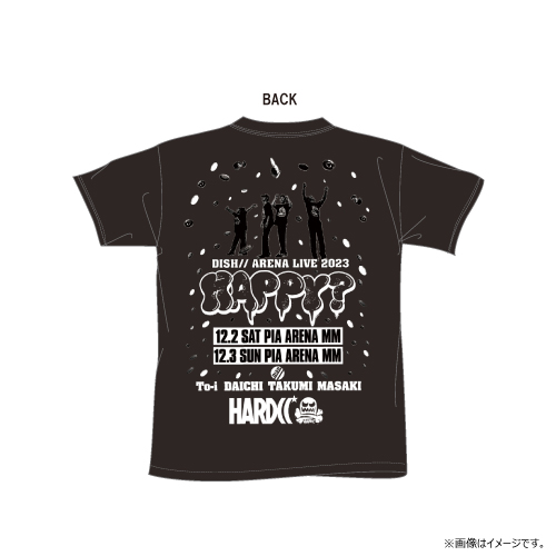 DISH// バンドTシャツ 商品詳細ページ | DISH// OFFICIAL STORE | HAPPY? Band T-shirts(Black)