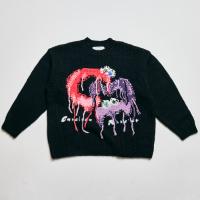 Careless Monster×amok knit (Black)