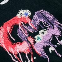 Careless Monster×amok knit (Black)