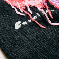 Careless Monster×amok knit (Black)