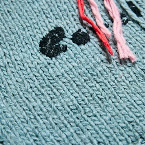 Careless Monster×amok knit (Blue)