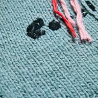 Careless Monster×amok knit (Blue)