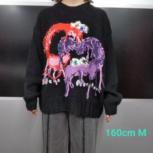 Careless Monster×amok knit (Blue)