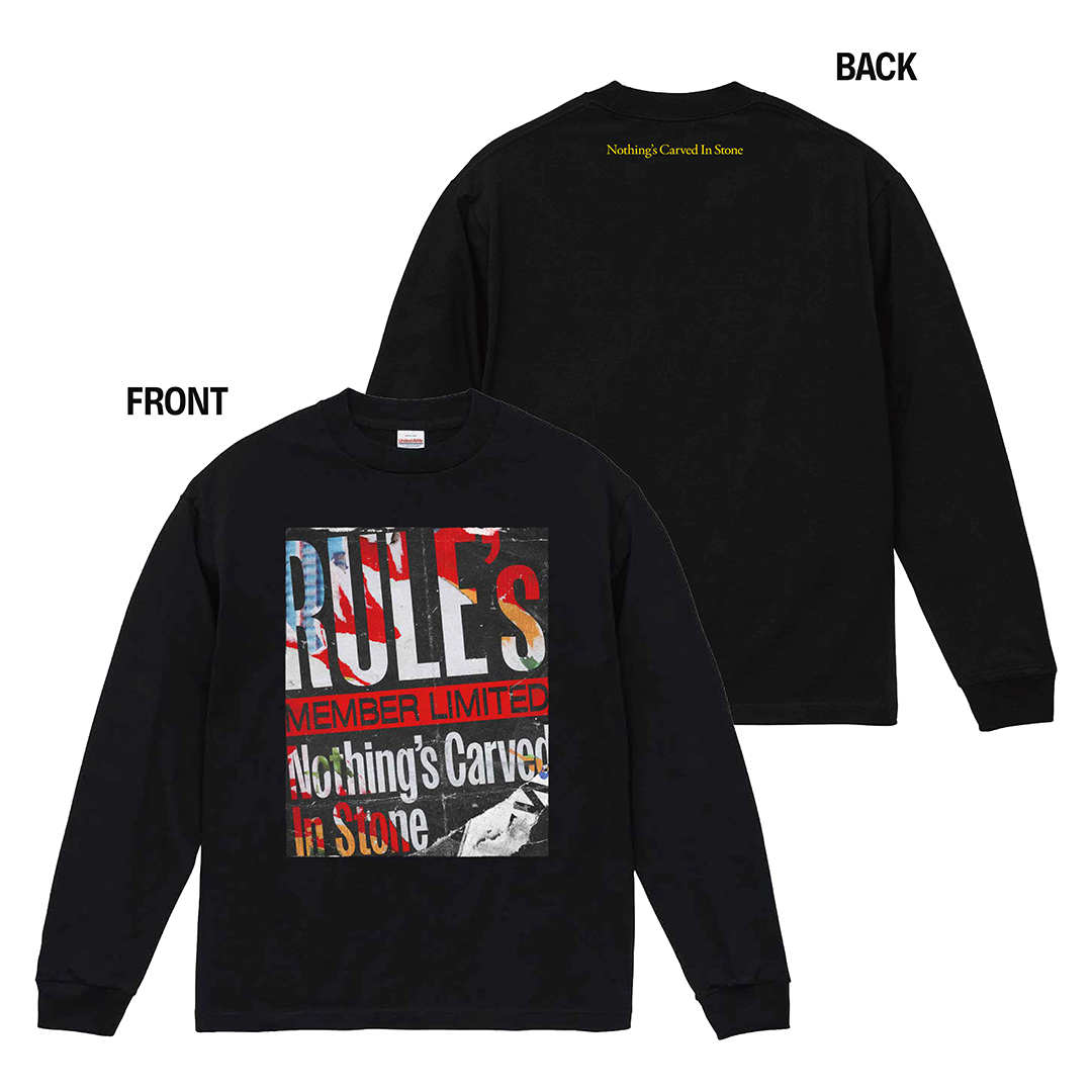 【Nothing's Carved In Stone】RULE's ロングTシャツ/ブラック