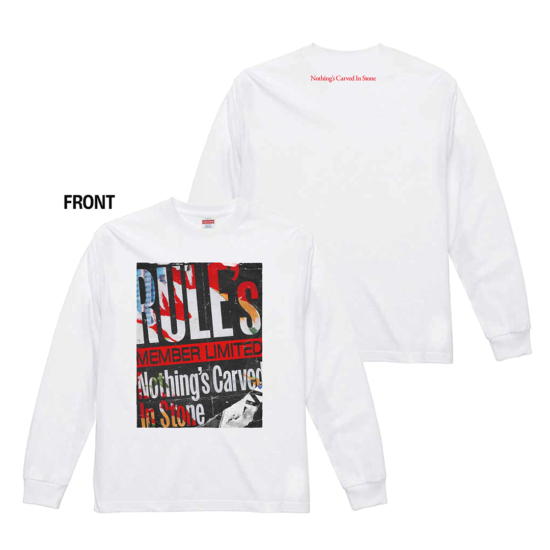 【Nothing's Carved In Stone】RULE's ロングTシャツ/ホワイト