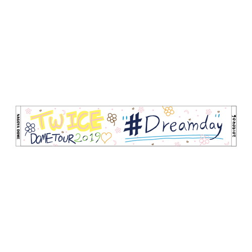 TWICE DOME TOUR 2019“#Dreamday”　マフラータオル【名古屋】
 Produced by JEONGYEON・DAHYUN・TZUYU