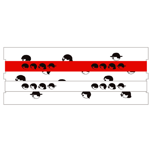 メンバーイラストボンフィンセット(レッド×ホワイト)