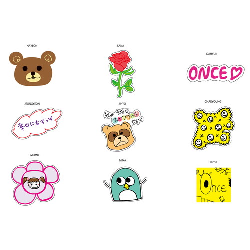 TWICE JAPAN SEASON'S GREETINGS 2019 "TWICE AIRLINES" SPECIAL GOODS キャリーステッカーセット【Aタイプ】