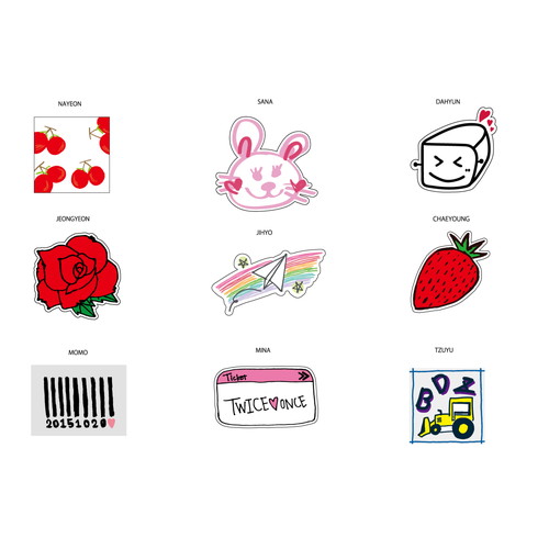 TWICE JAPAN SEASON'S GREETINGS 2019 "TWICE AIRLINES" SPECIAL GOODS キャリーステッカーセット【Bタイプ】