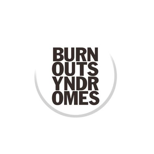 【BURNOUT SYNDROMES】ロゴ缶バッヂ WHITE×BLACK