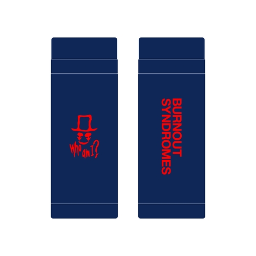 【BURNOUT SYNDROMES】『Who am I?』ステンレスボトル/ネイビー