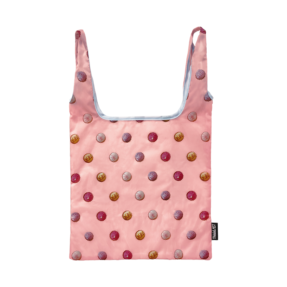 エコバック  [ライトピンク/AM・お菓子柄]