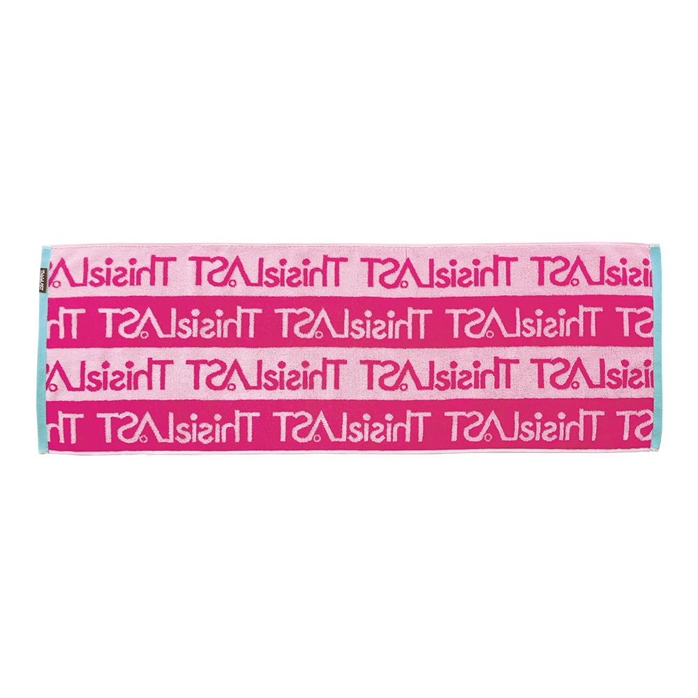 ロゴジャガードタオル [ライトピンク×マゼンダ]