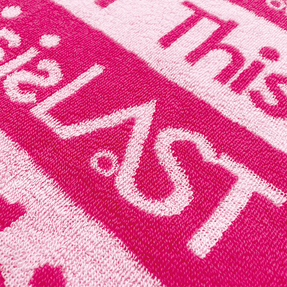ロゴジャガードタオル [ライトピンク×マゼンダ]