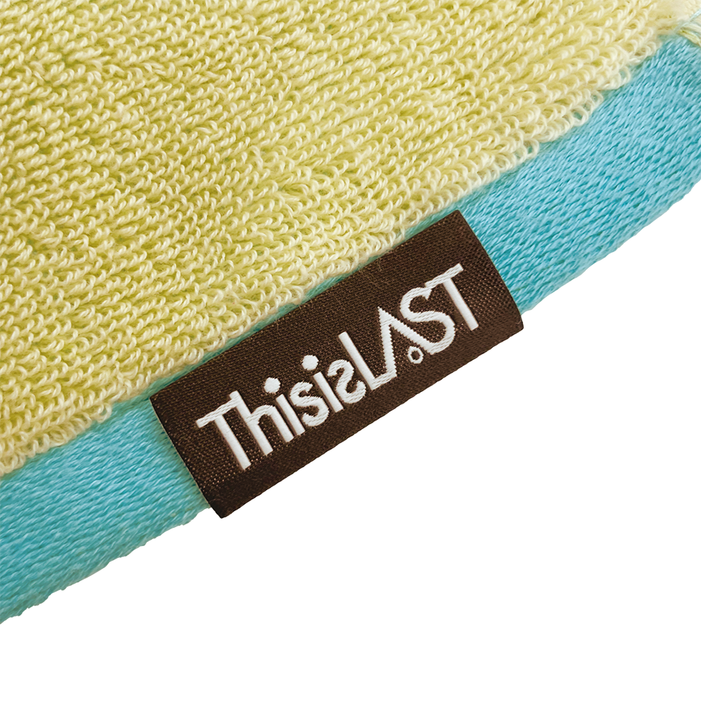 ロゴジャガードタオル [クリームイエロー×グリーン]