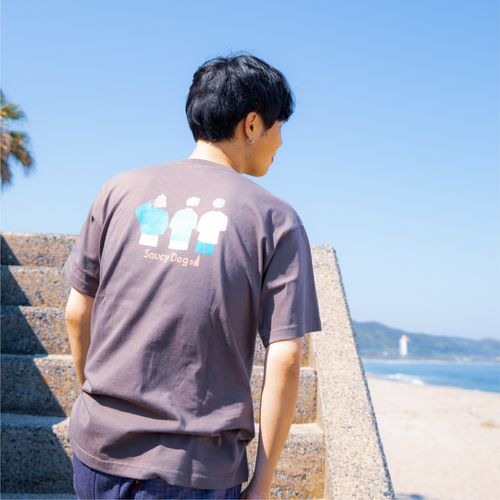 バックシルエットTシャツ2020ver/チャコール