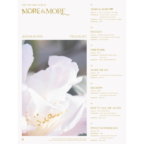 TWICE　THE 9TH MINI ALBUM『MORE & MORE』輸入盤【Aver.+Bver.+Cver.】3形態セット