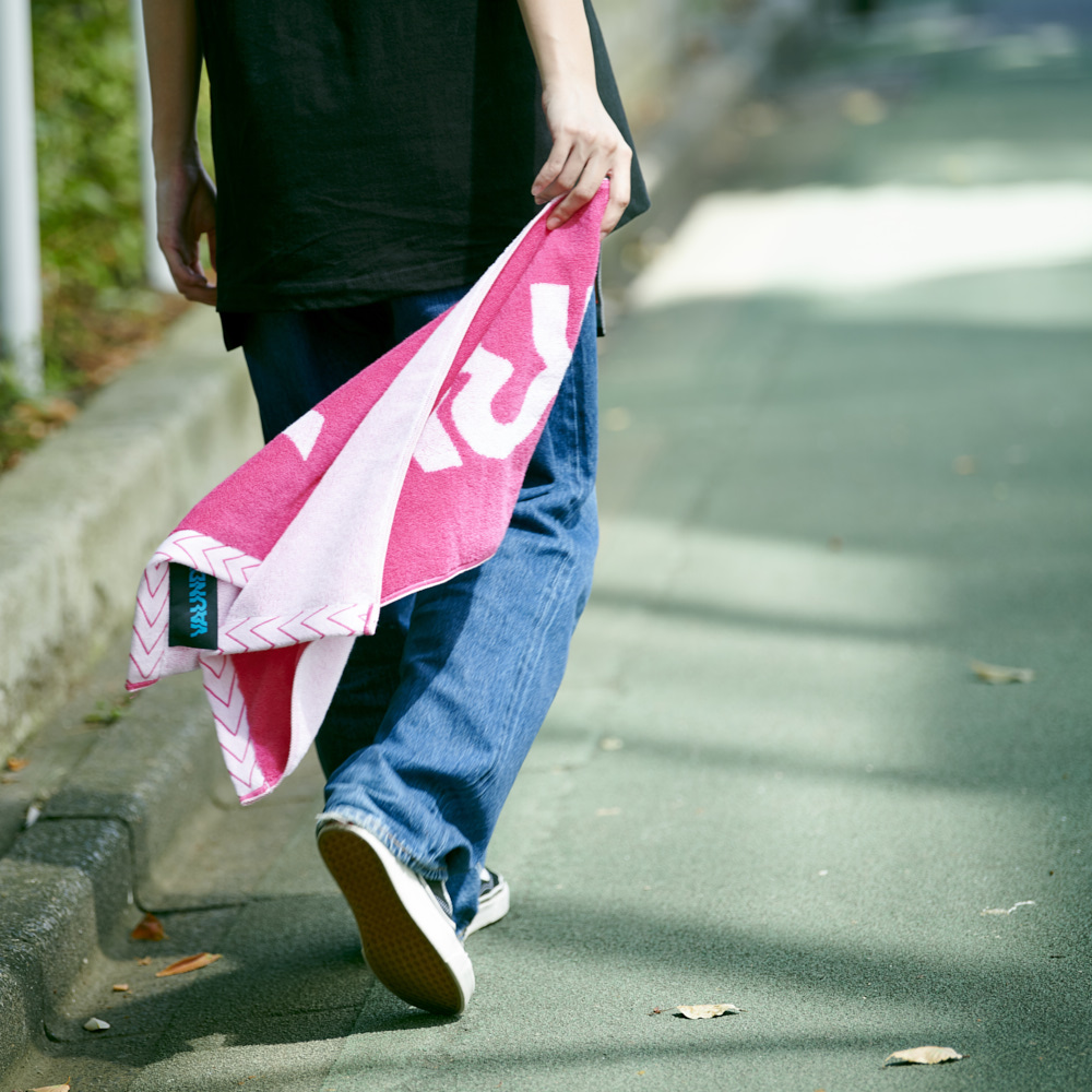 Logo Jacquard Towel [Pink×White]