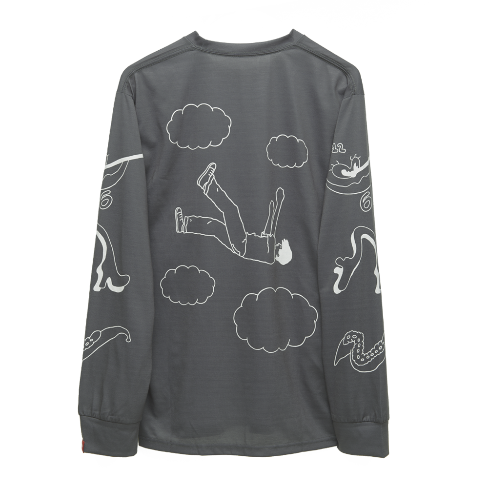 Long Sleeve T-Shirts・Fukakouryoku [Gray]