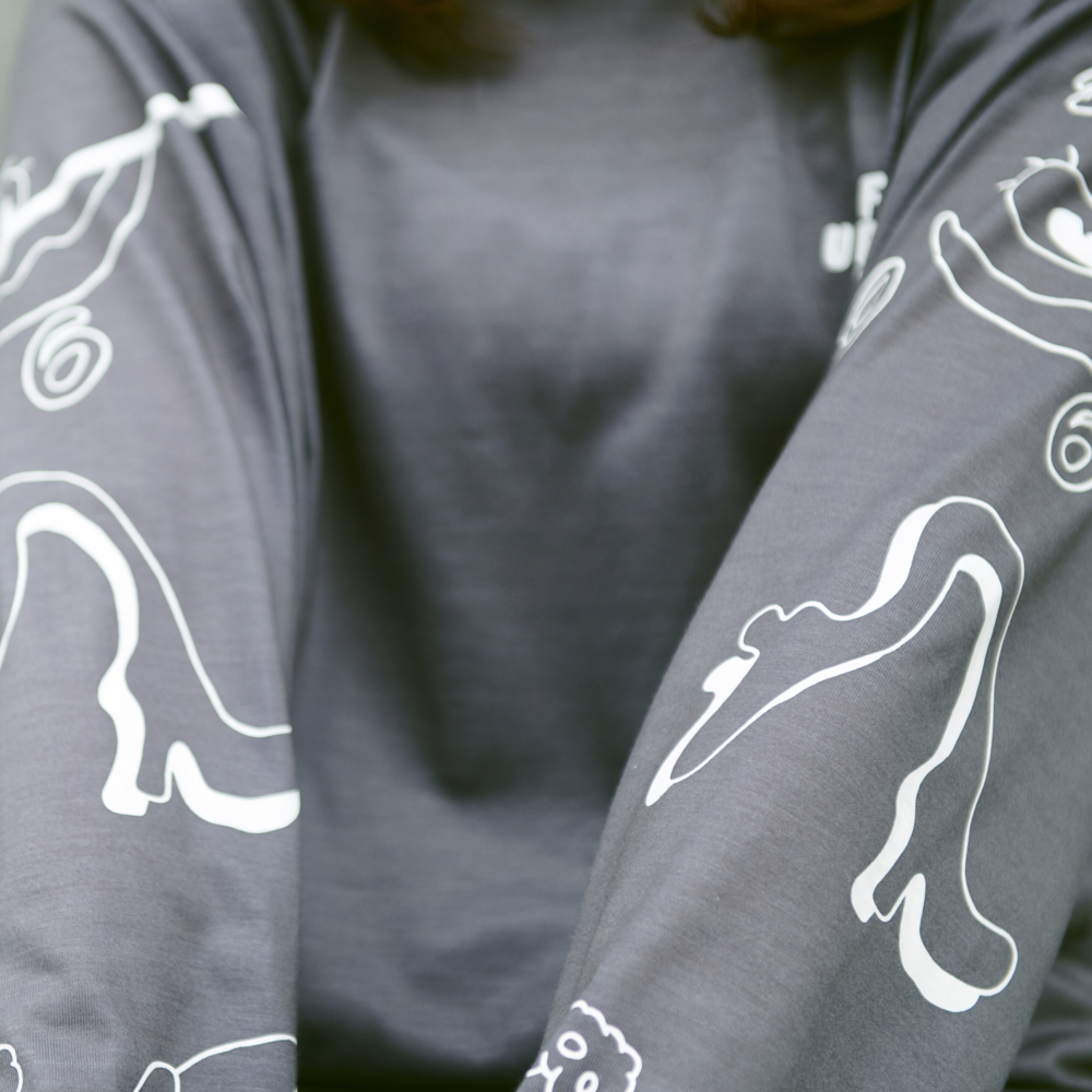 Long Sleeve T-Shirts・Fukakouryoku [Gray]