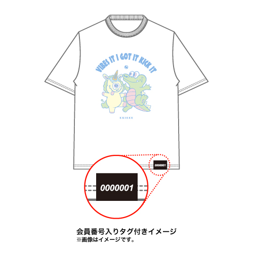【EXIEEE×entrance】 オリジナルTシャツ(会員番号入り) / ホワイト