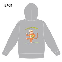 おサルとレンちゃんのダンシングパーカー【グレー】