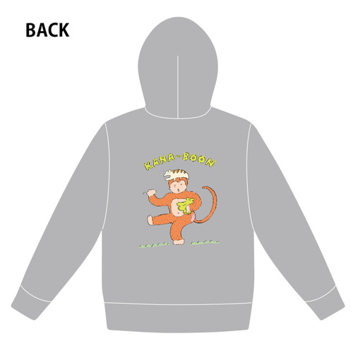 おサルとレンちゃんのダンシングパーカー【グレー】