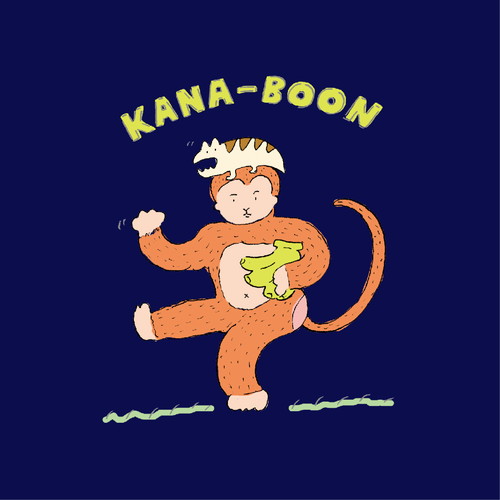 おサルとレンちゃんのダンシングパーカー【ネイビー】