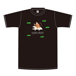 おサルとレンちゃんのおでかけTシャツ【ブラック】
