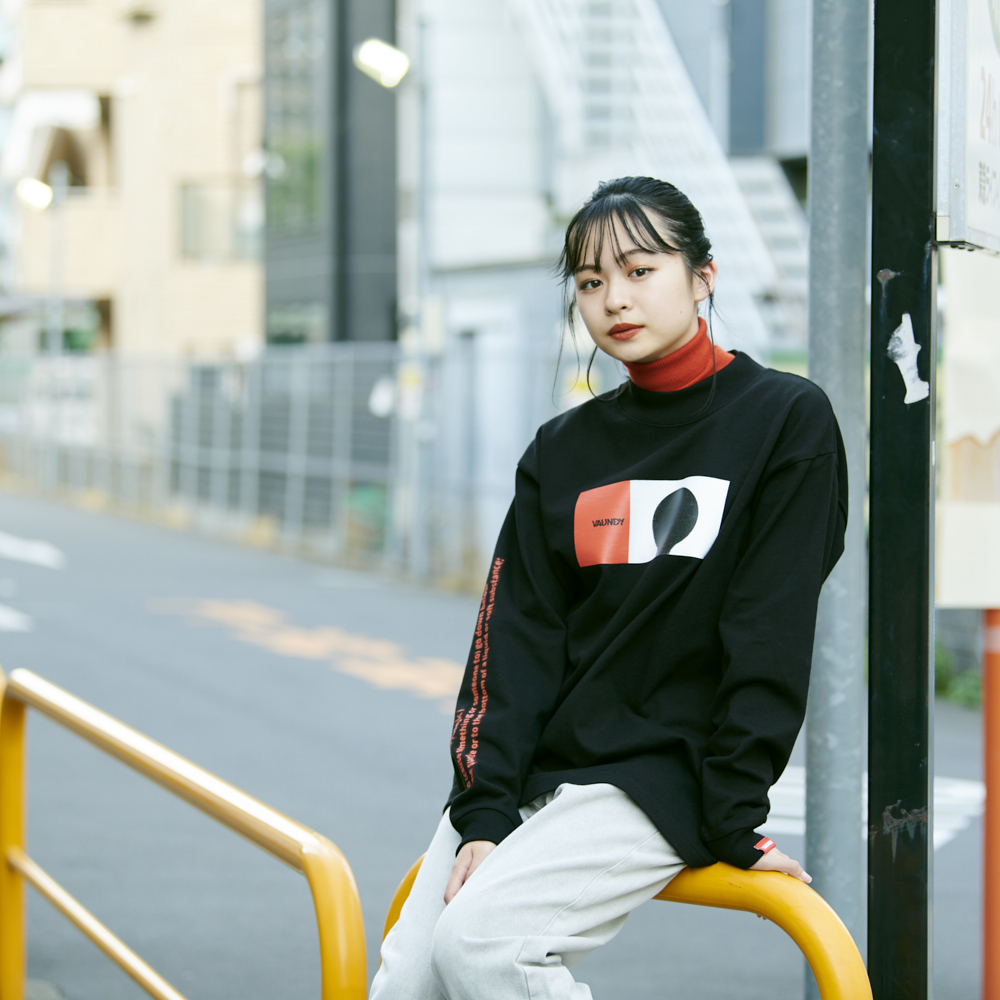 Long Sleeve Light Sweatshirts“Sink”[Black]