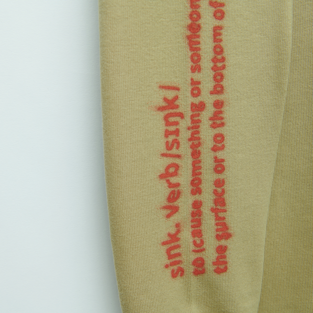 Long Sleeve Light Sweatshirts“Sink”[Khaki]