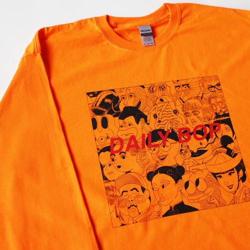 【Lucky Kilimanjaro】DAILY BOP ロンT　オレンジ