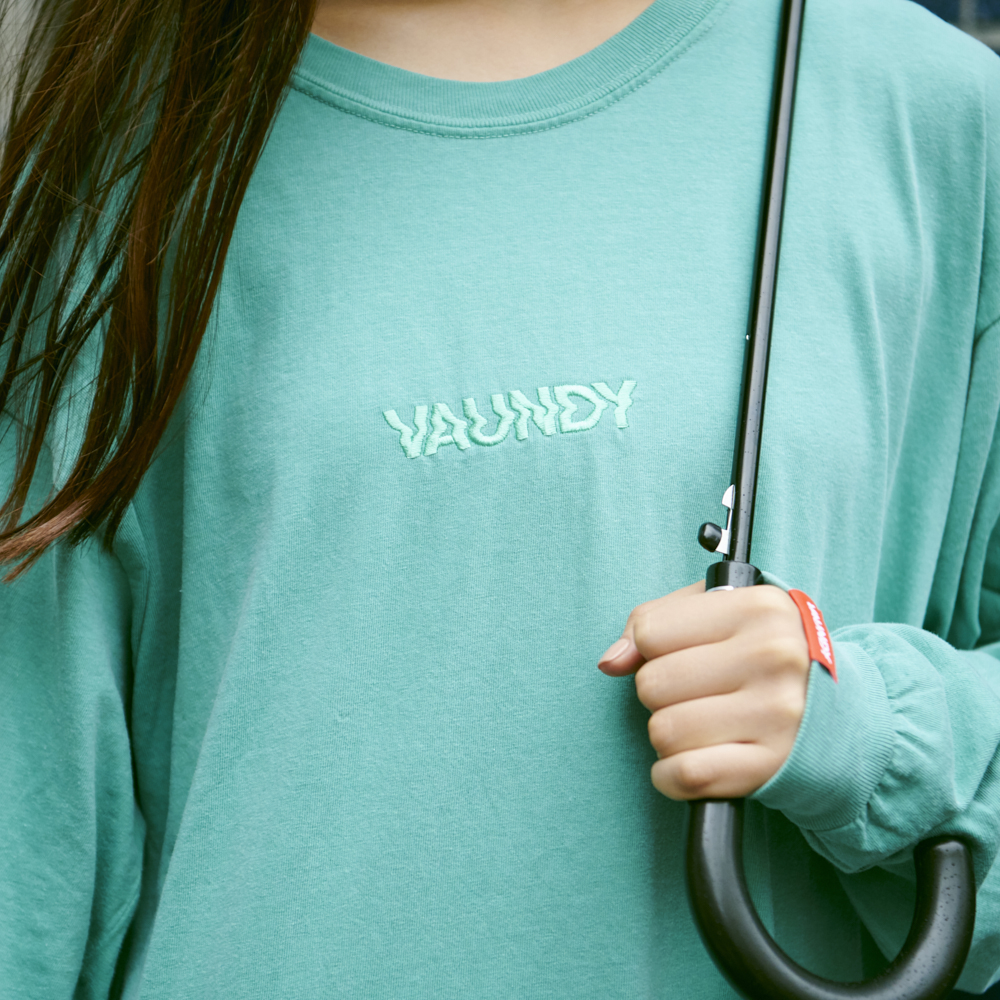 Long Sleeve T-shirts“Hanauranai”[Green]