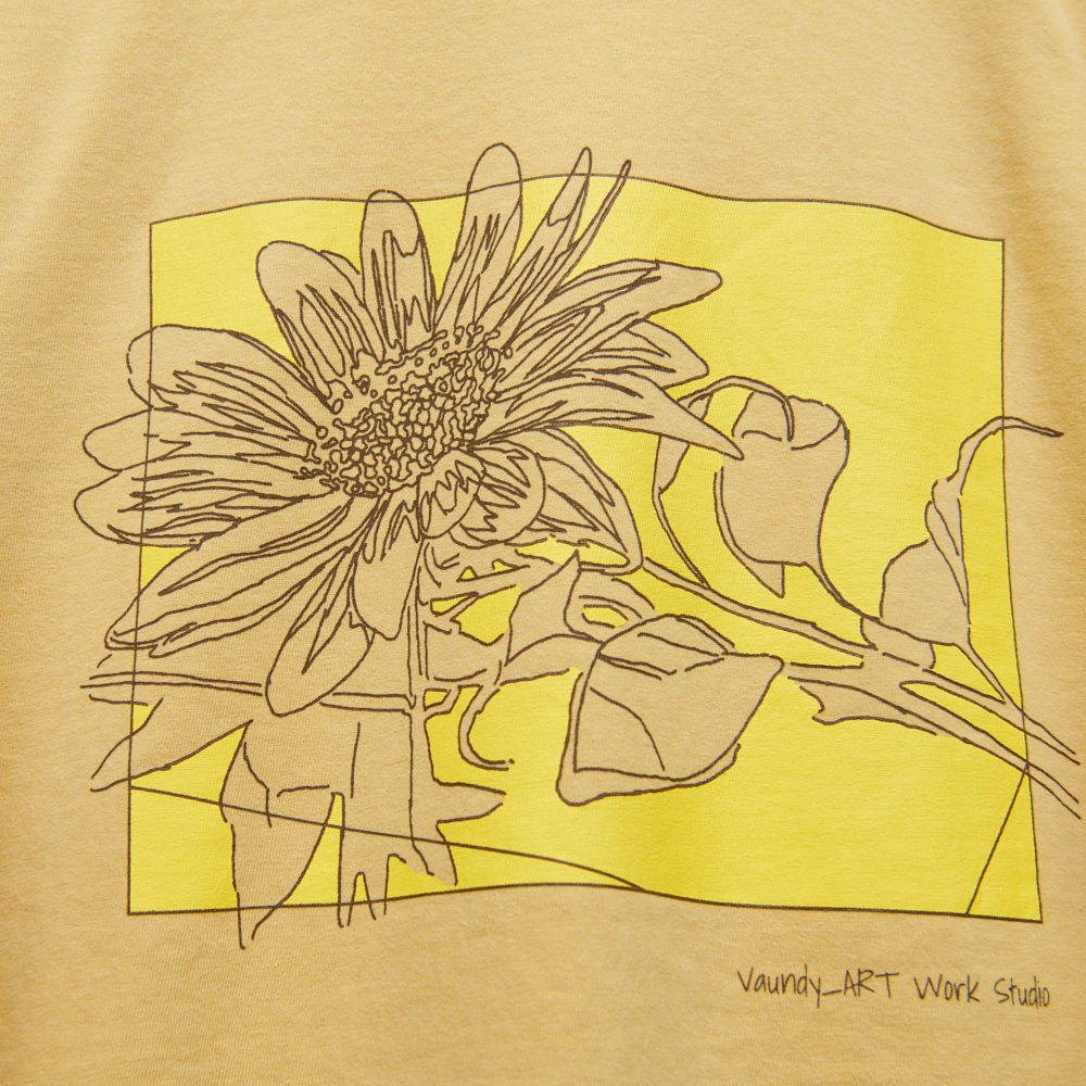 Long Sleeve T-shirts“Hanauranai”[Mustard]