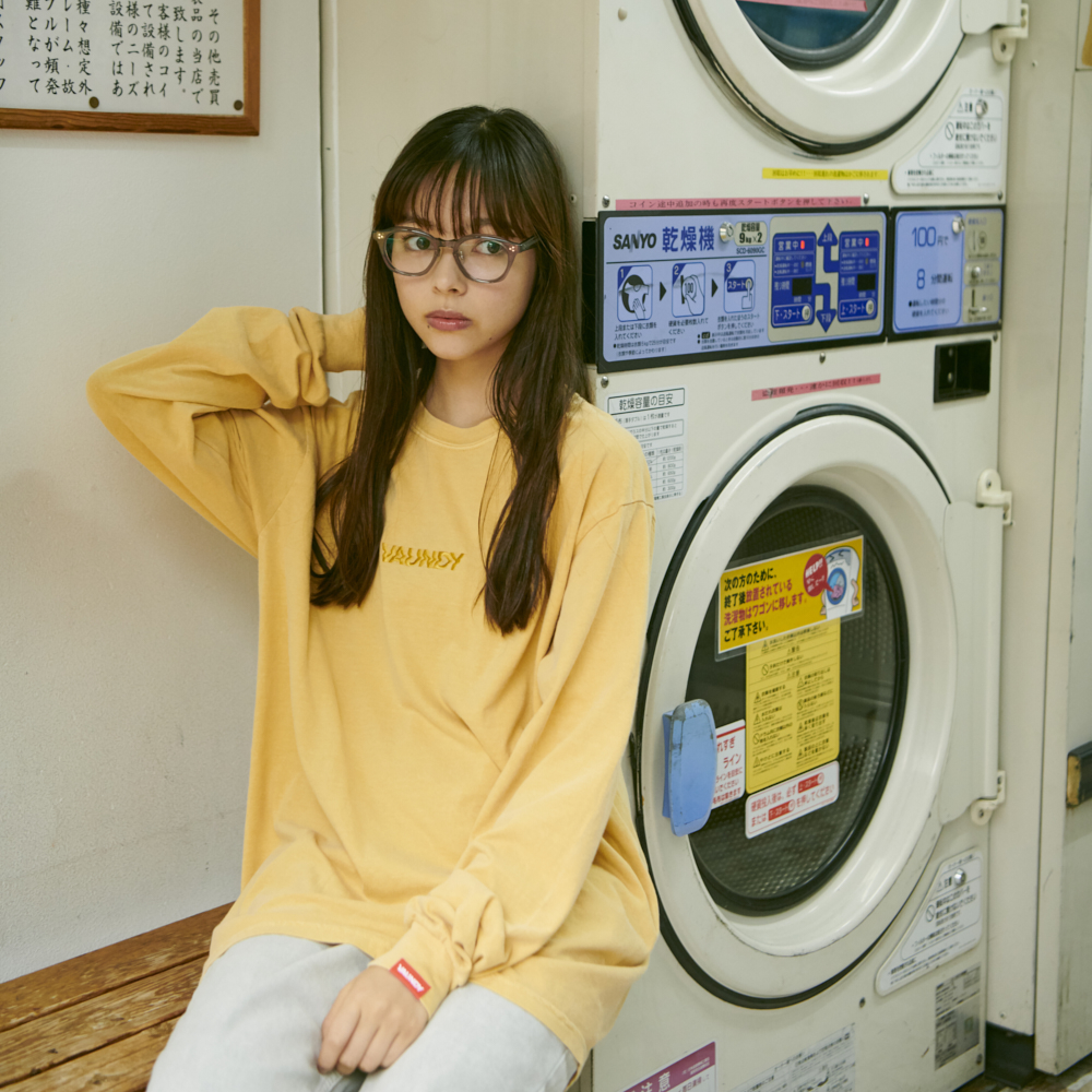 Long Sleeve T-shirts“Hanauranai”[Mustard]