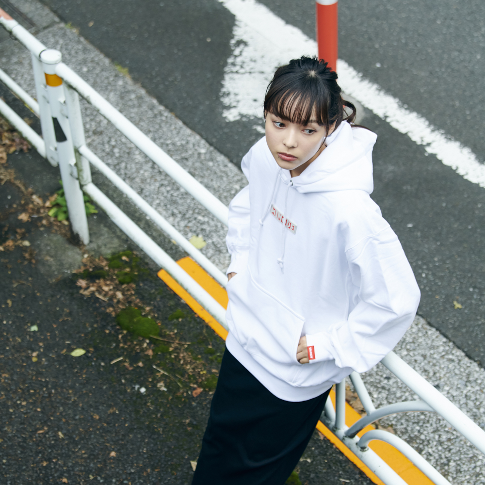 Logo Hoodie “HINODE”[White]