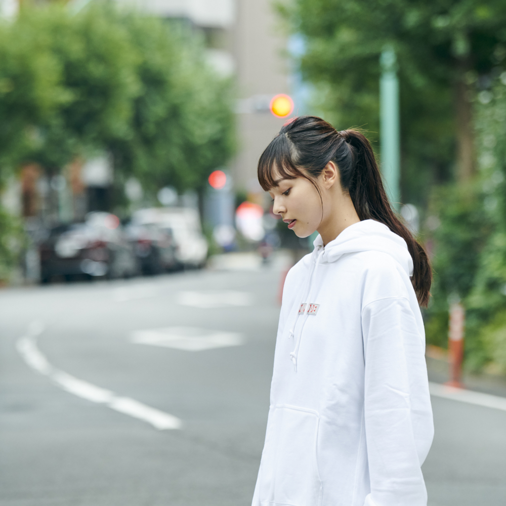 Logo Hoodie “HINODE”[White]