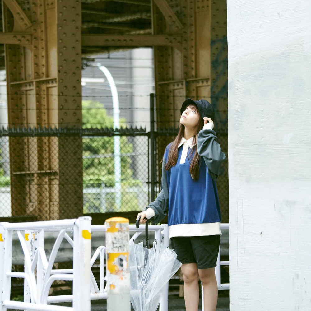 【Limited】Long Sleeve Polo Shirts [Navy x Charcoal]