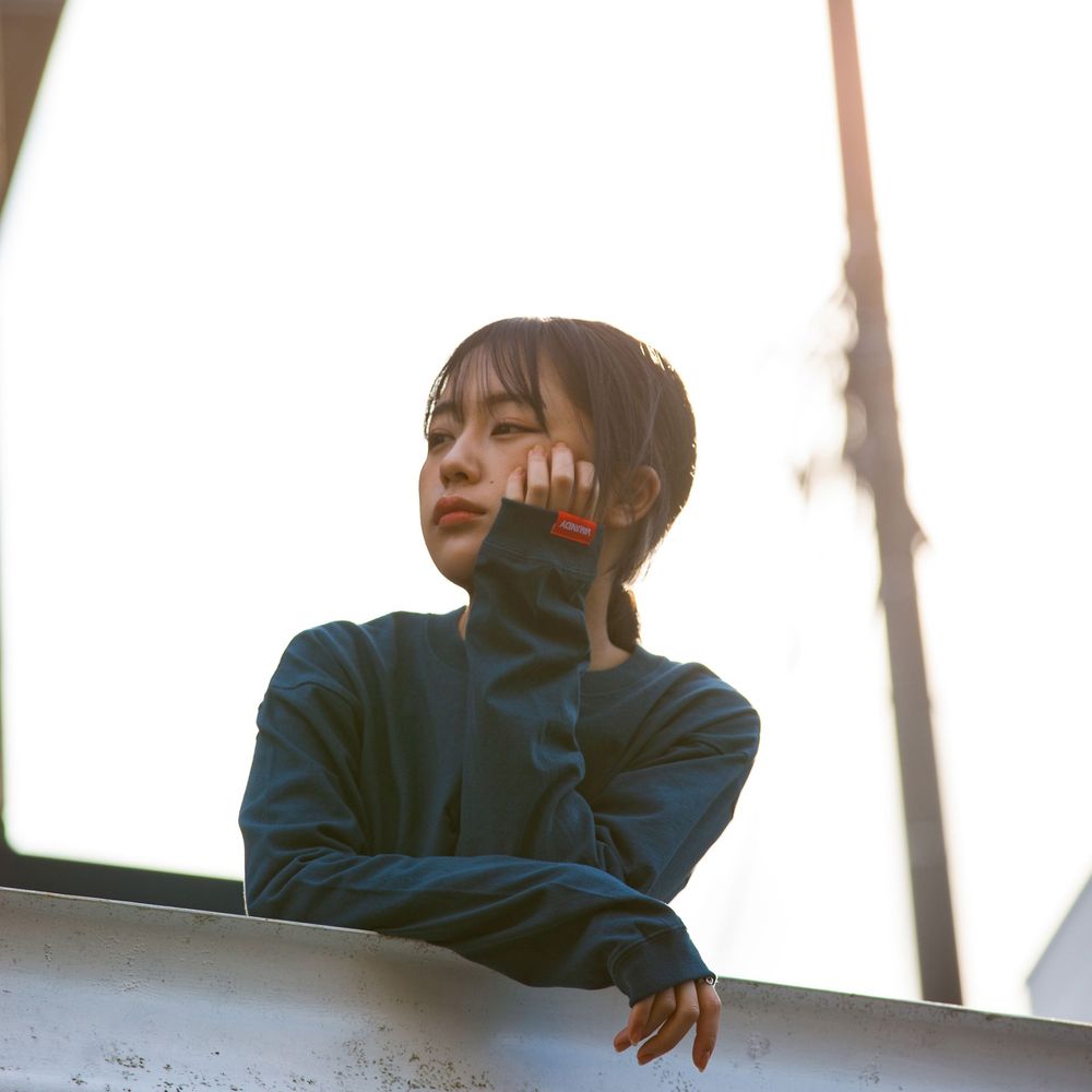 Long Sleeve T-shirts“NIDONE”[Denim]