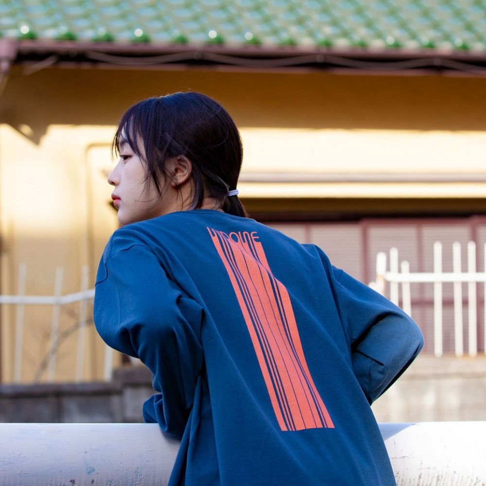 Long Sleeve T-shirts“NIDONE”[Denim]