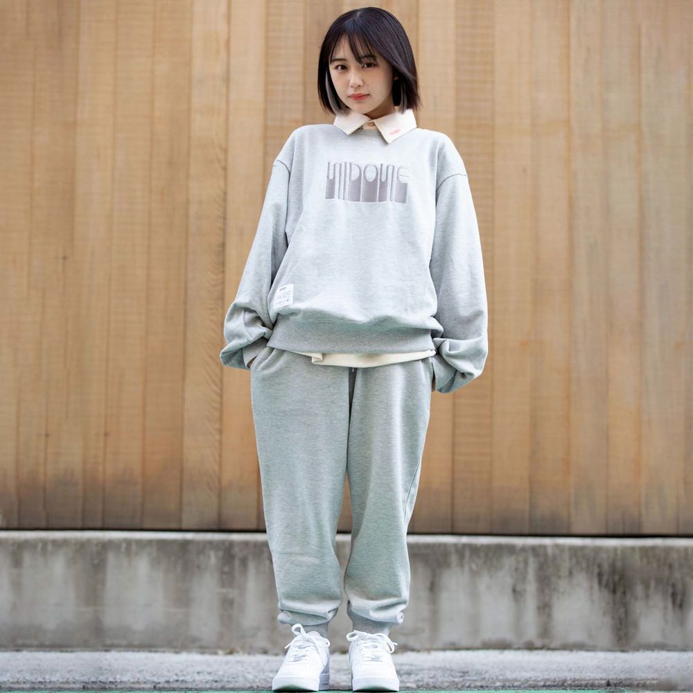 Logo Sweat Bottoms“NIDONE”[Gray]